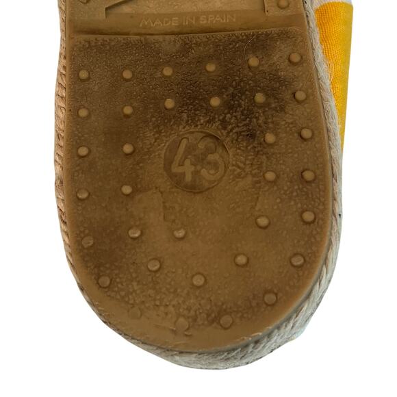 8-14 STUBBS & WOOTTON Men's Espadrille Shoes Yellow Size 43 - Picture 6 of 7